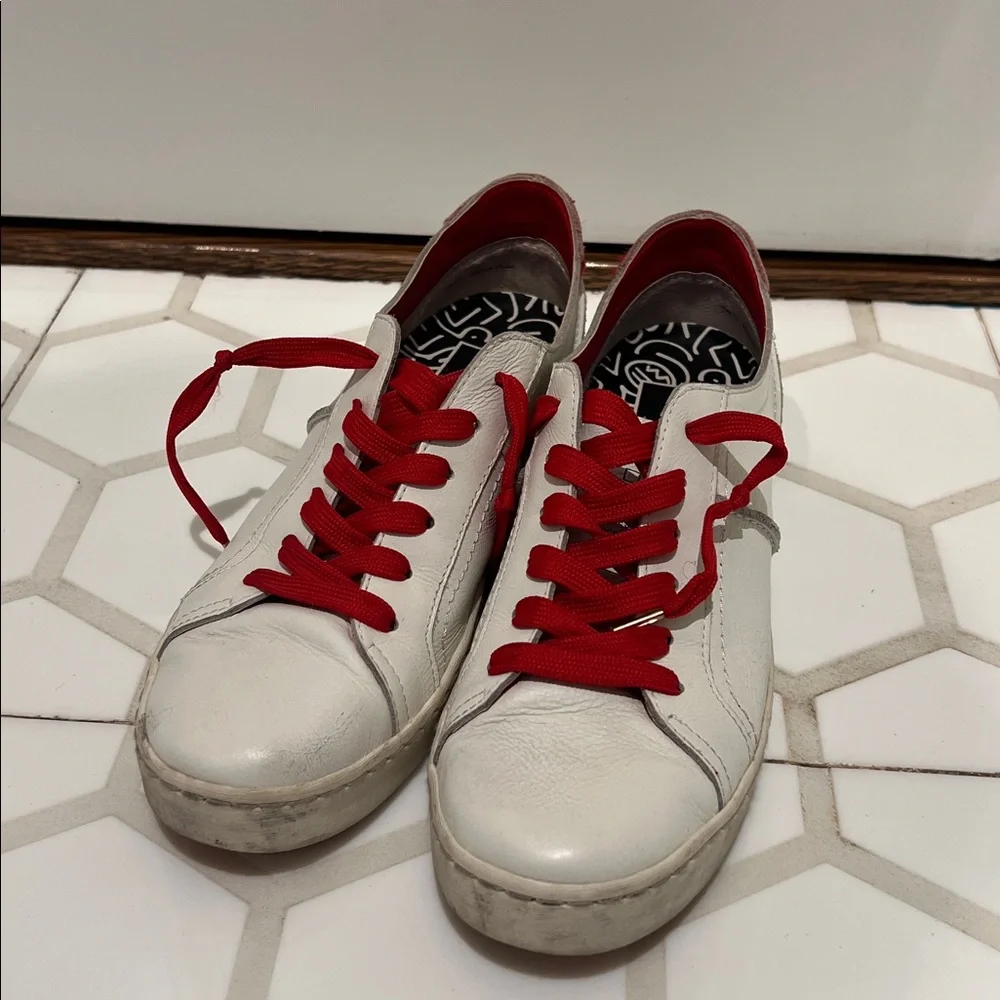 Dolce Vita Red and White Sneakers - Picture 2 of 5